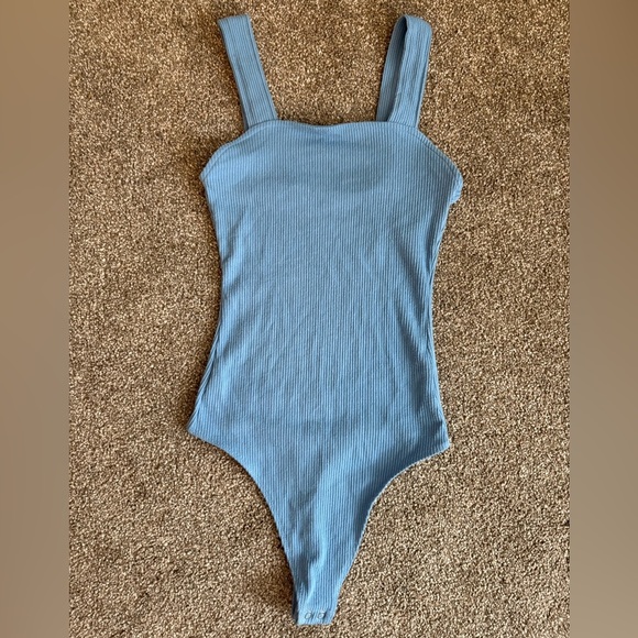 American Eagle Outfitters Tops - American Eagle Square Neck Plush Tank Bodysuit